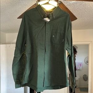 Men's Green Button-Up Shirt
